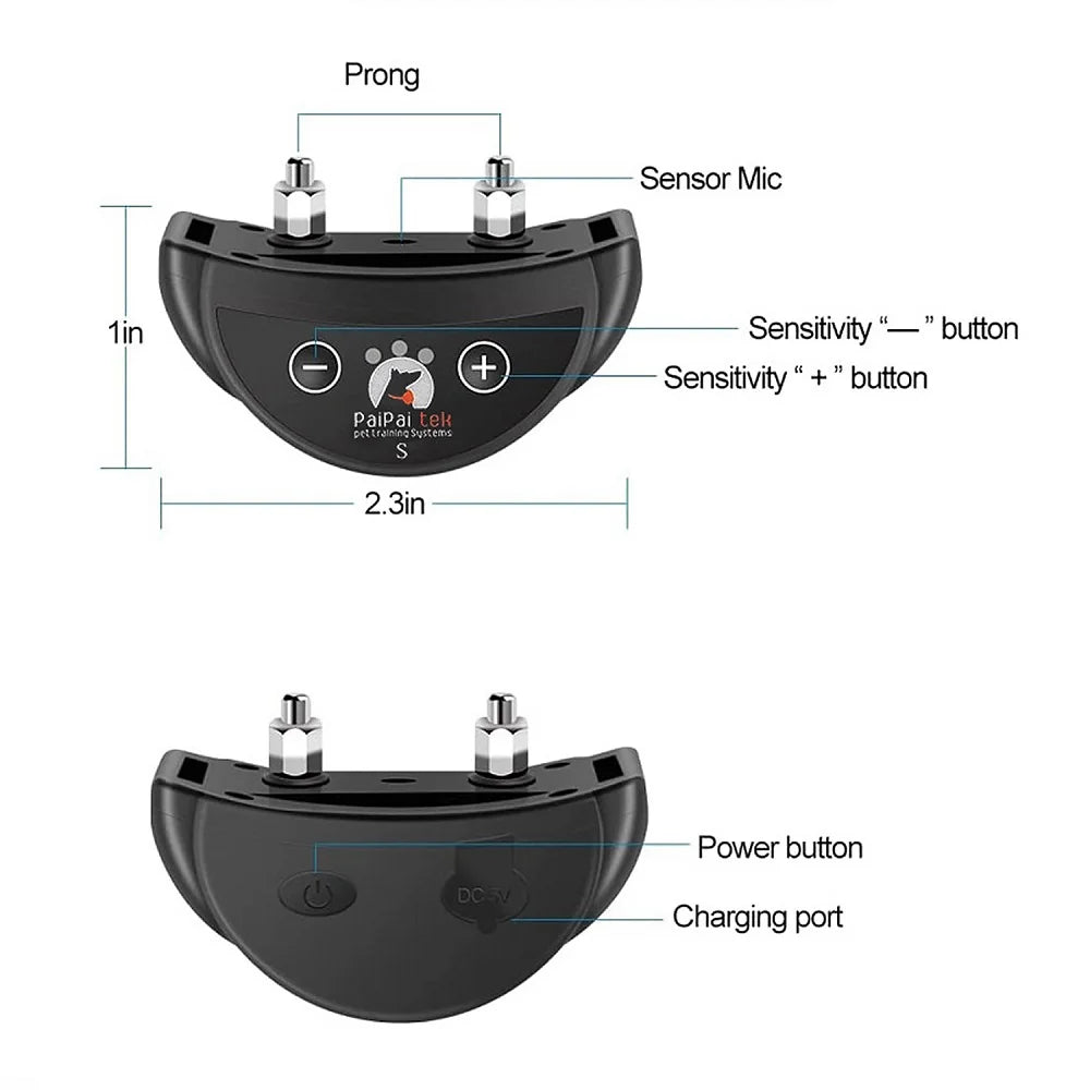 Rechargeable Automatic Bark Collar with Static Shock
