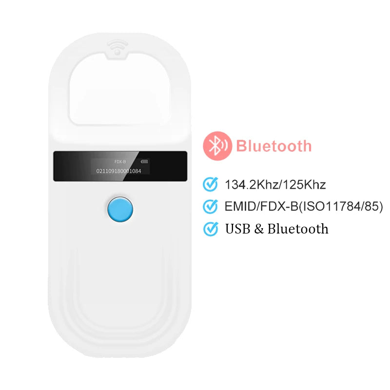 Handheld Pet Microchip Scanner & RFID Reader