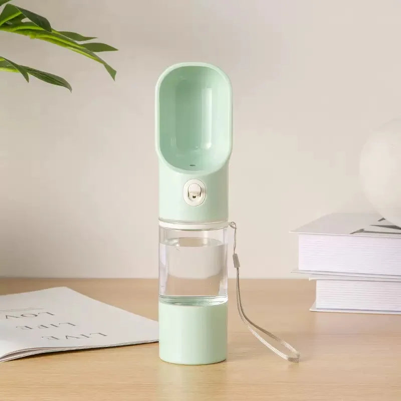 2-in-1 Pet Travel Water Bottle & Food Dispenser