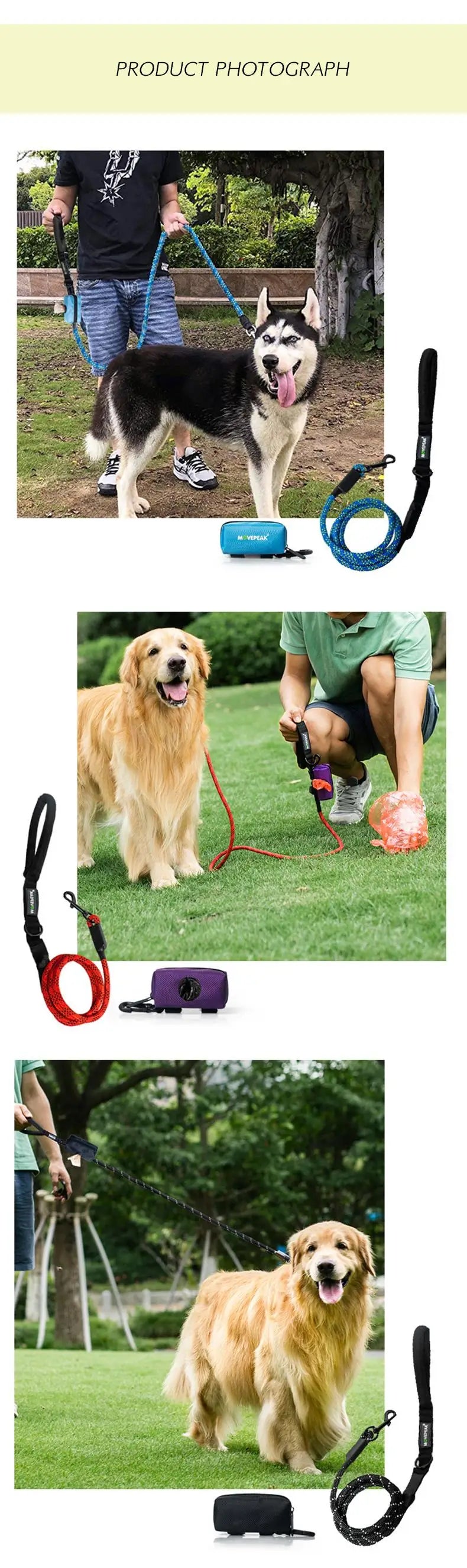 Adjustable Leash Poop Bag Holder