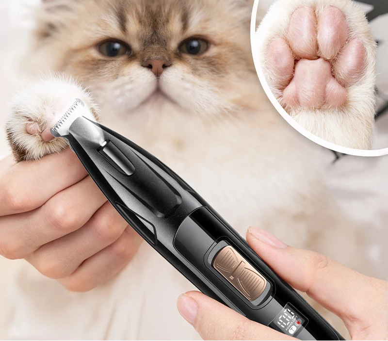 Tondeuse électrique rechargeable pour animaux de compagnie avec lumière LED
