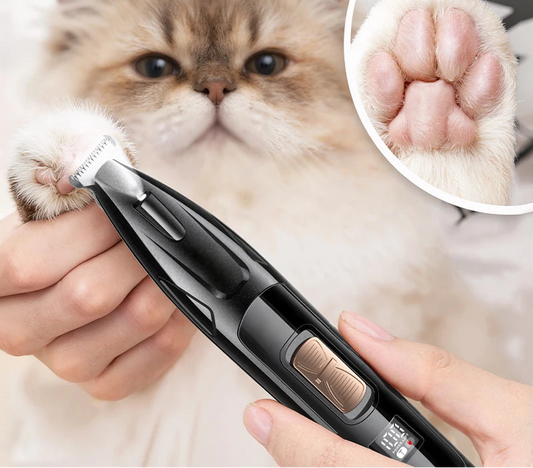 Rechargeable Electric Pet Clipper & Hair Trimmer with LED Light