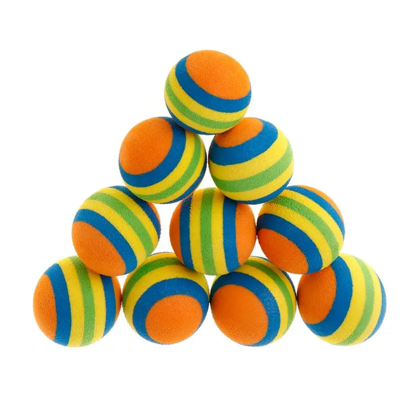 Colourful EVA Foam Cat Toy Balls – Pack of 10
