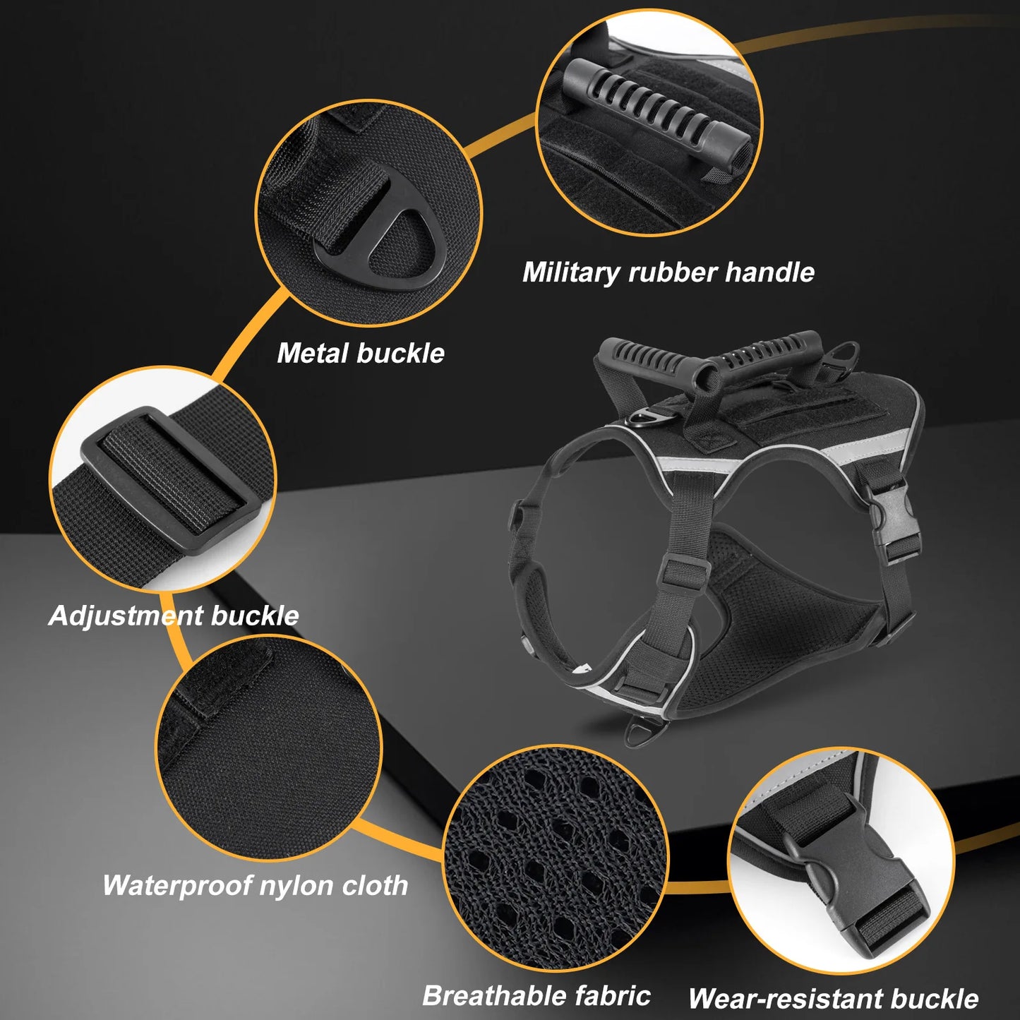 Tactical Dog Harness for Large Dogs