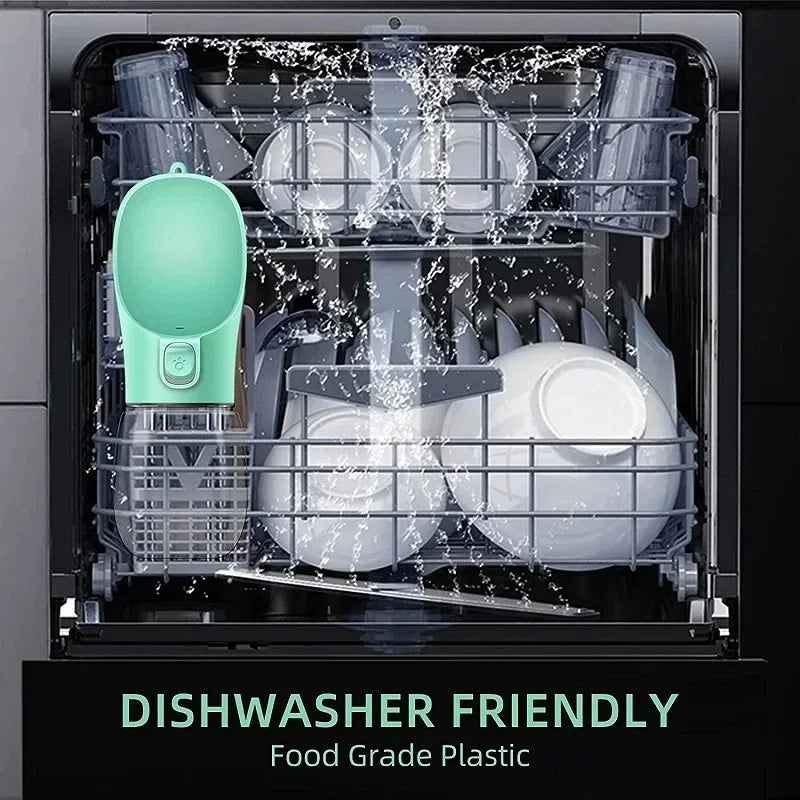 Portable Pet Travel Water Bottle with Bowl