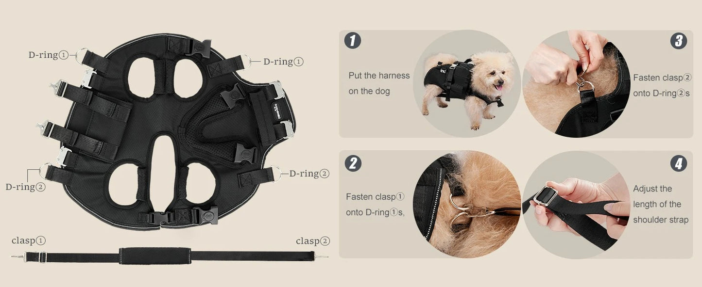 5-in-1 Dog Lift Harness & Sling Carrier with Spine Support