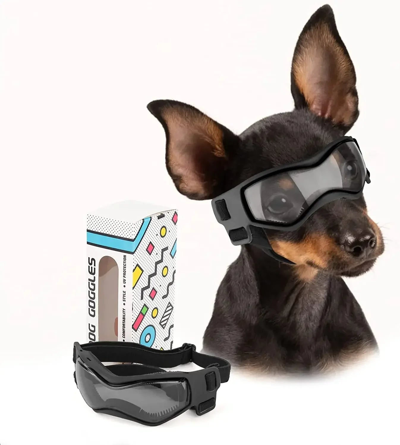 Lunettes pour chien de petite race - Lunettes de soleil de protection UV pour chiots