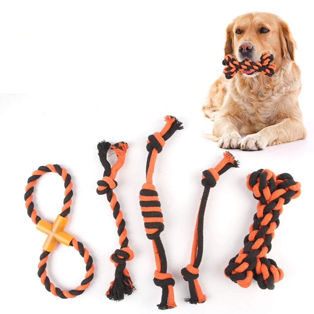 Cotton Rope Dog Toy for Teeth Cleaning and Chewing
