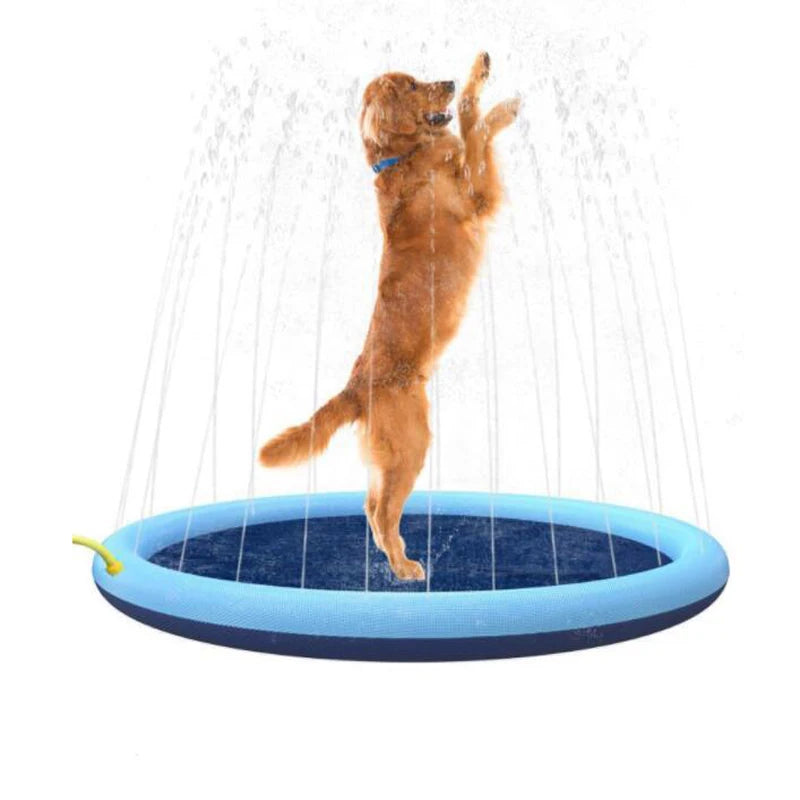 outdoor Summer Pet Swimming Pool Inflatable Water Sprinkler Pad Play Cooling Mat Outdoor Interactive Fountain Toy for Dogs