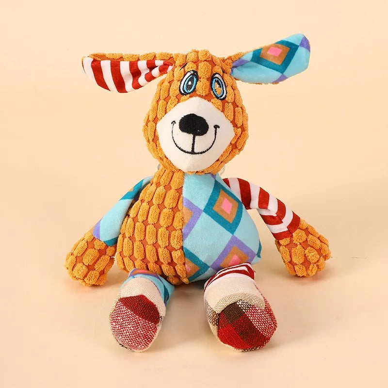 Jouets de dentition en peluche pour animaux - Jouets à mâcher couineurs et résistants aux morsures pour chiens et chats