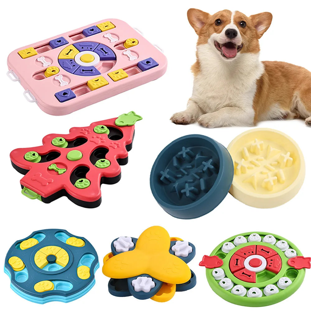 Interactive Puzzle Feeder Bowl - Slow Eating IQ Training Toy for Dogs & Cats