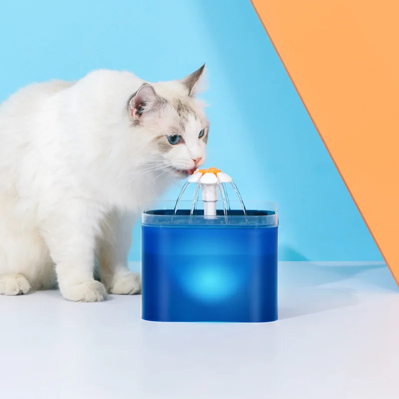 Filtered Pet Water Fountain with LED Light