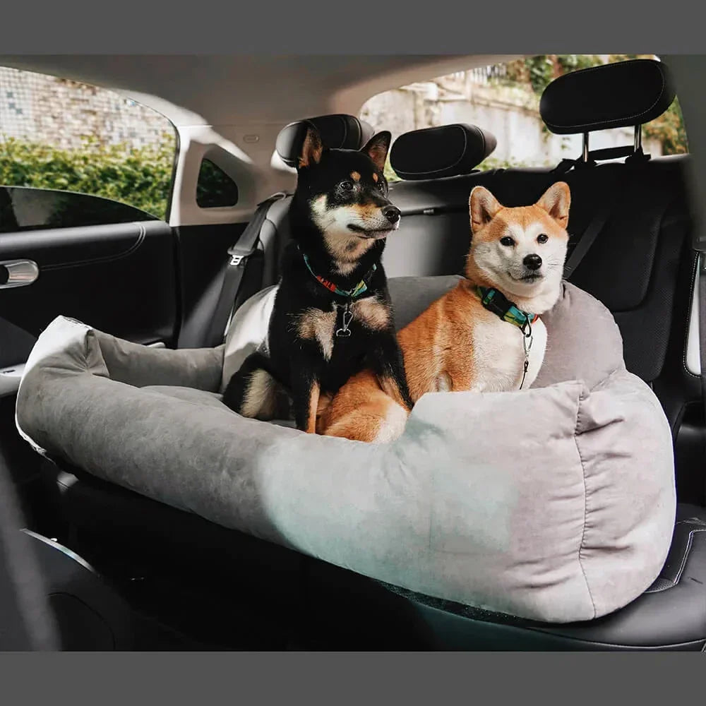 Rear Seat Dog Travel Bed with Removable Cover