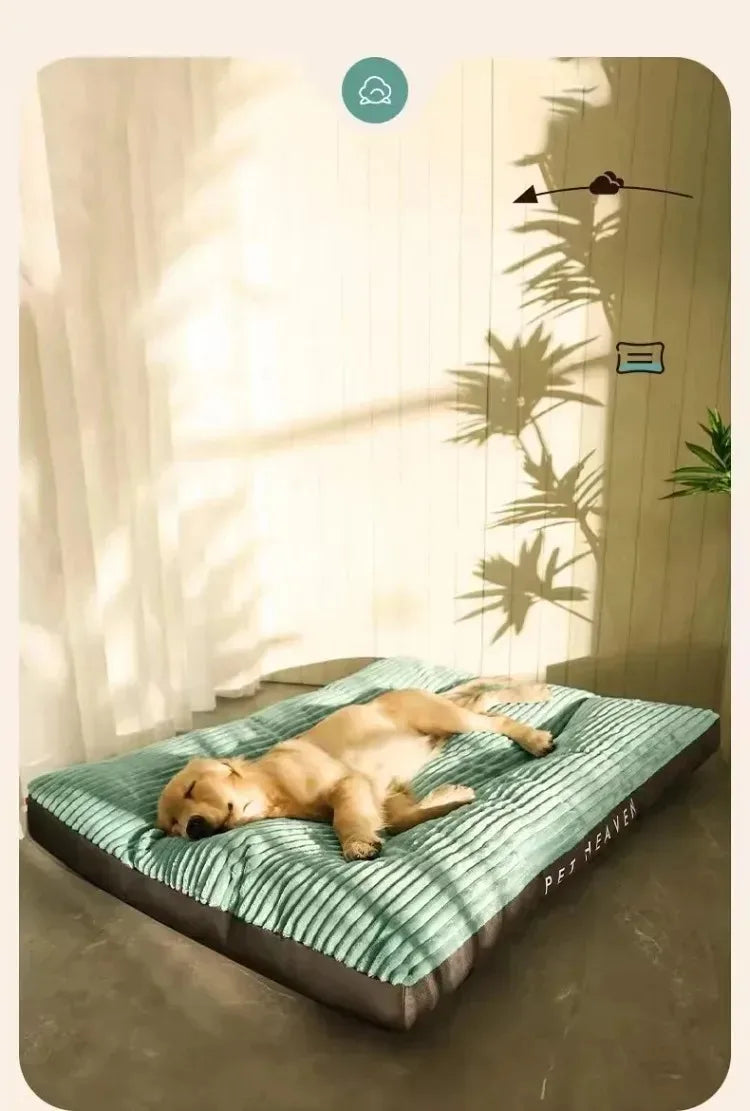 Corduroy Dog Bed Mat – Thick Washable Sofa Pad for Medium & Large Dogs