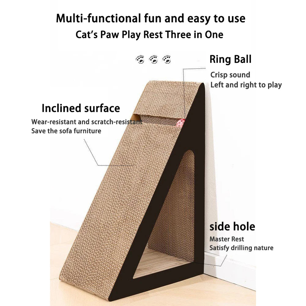Cardboard Cat Scratcher – Durable Furniture Protector for Indoor Cats & Kittens