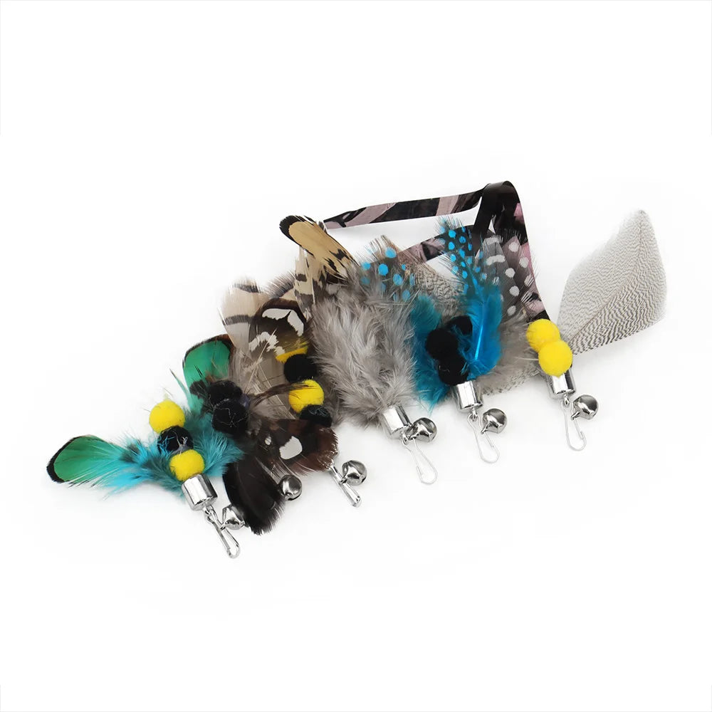 Cat Teaser Wand Replacement Heads – 6 Pack