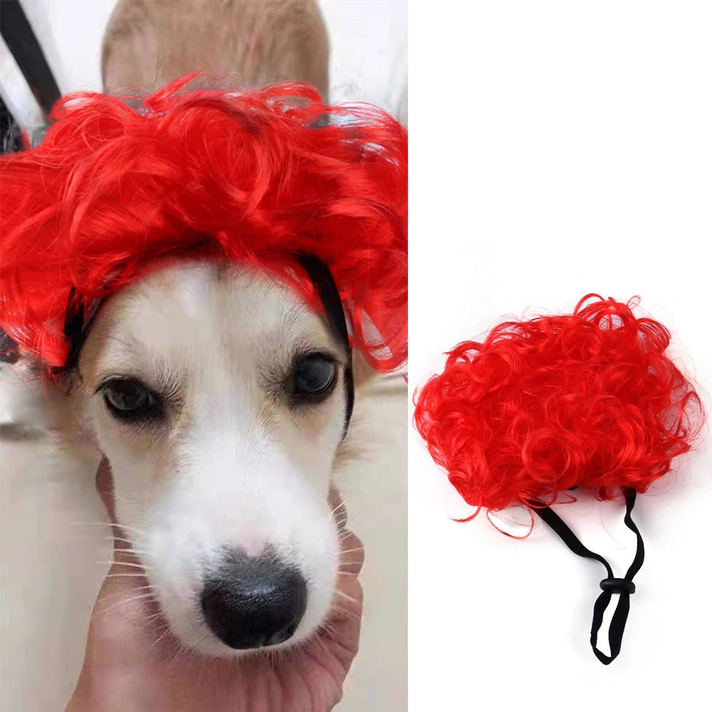 Novelty Faux Fur Wig Hat for Dogs & Cats