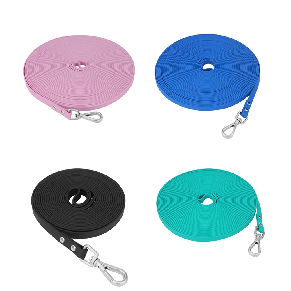 Waterproof PVC Long Dog Leash – Easy Clean Training Lead 1.5m to 20m
