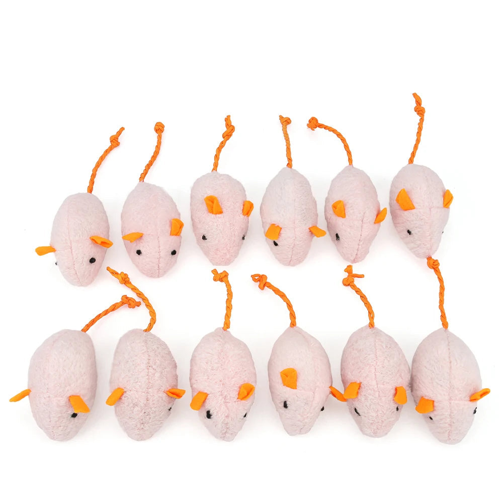 Catnip Plush Mouse Cat Toys — 12 Pack