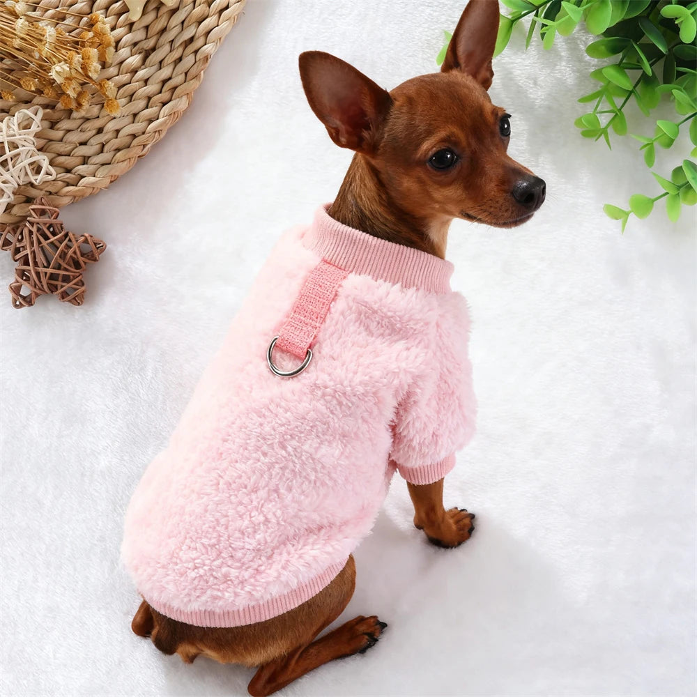 Plush Pet Sweatshirt for Cats & Small Dogs