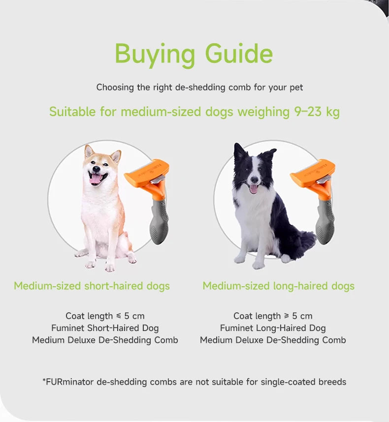 Pet Deshedding Grooming Brush for Dogs & Cats