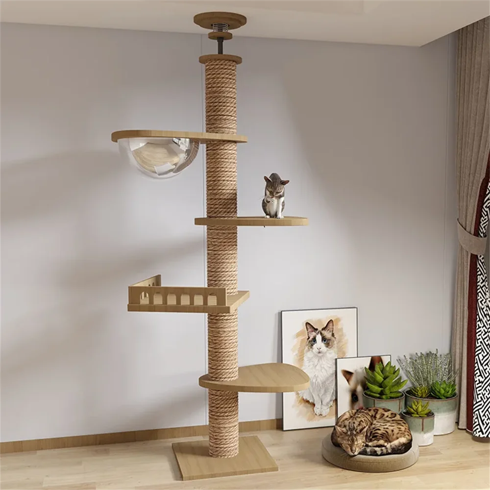Adjustable Floor-to-Ceiling Cat Tree