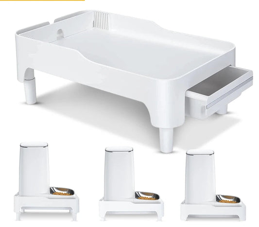 Adjustable Height Elevated Holder for Automatic Pet Feeders