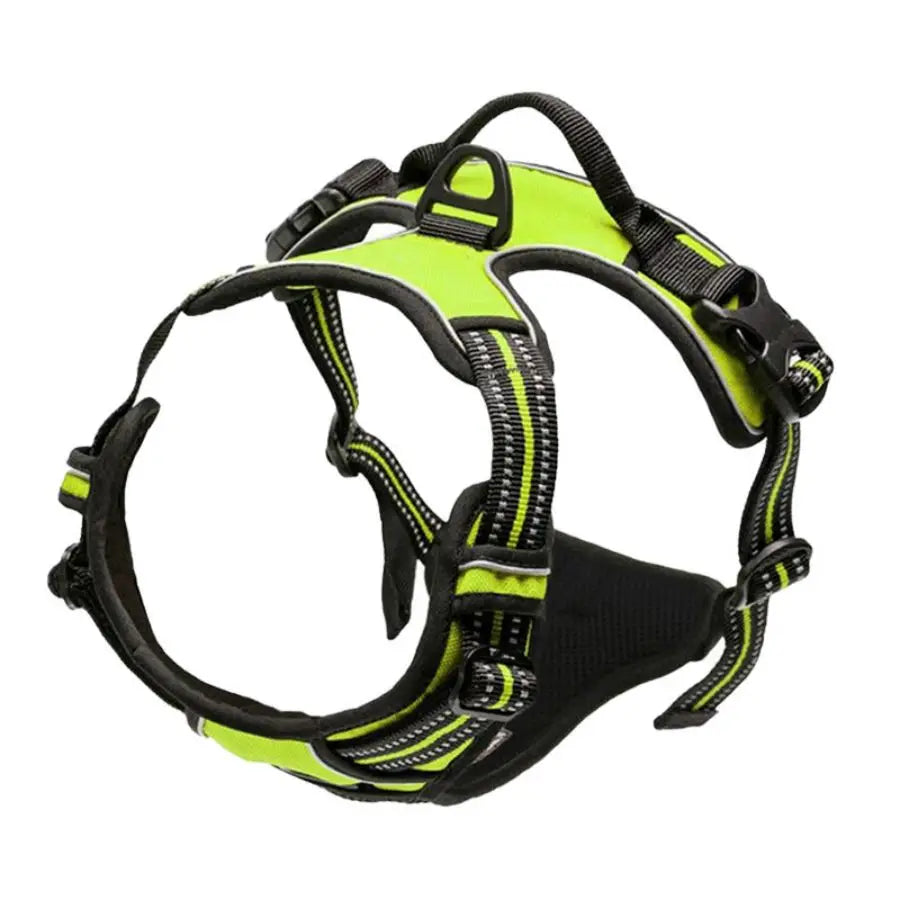 Harnais anti-traction pour chien avec attache frontale et poignée | Gilet réfléchissant robuste pour des promenades faciles