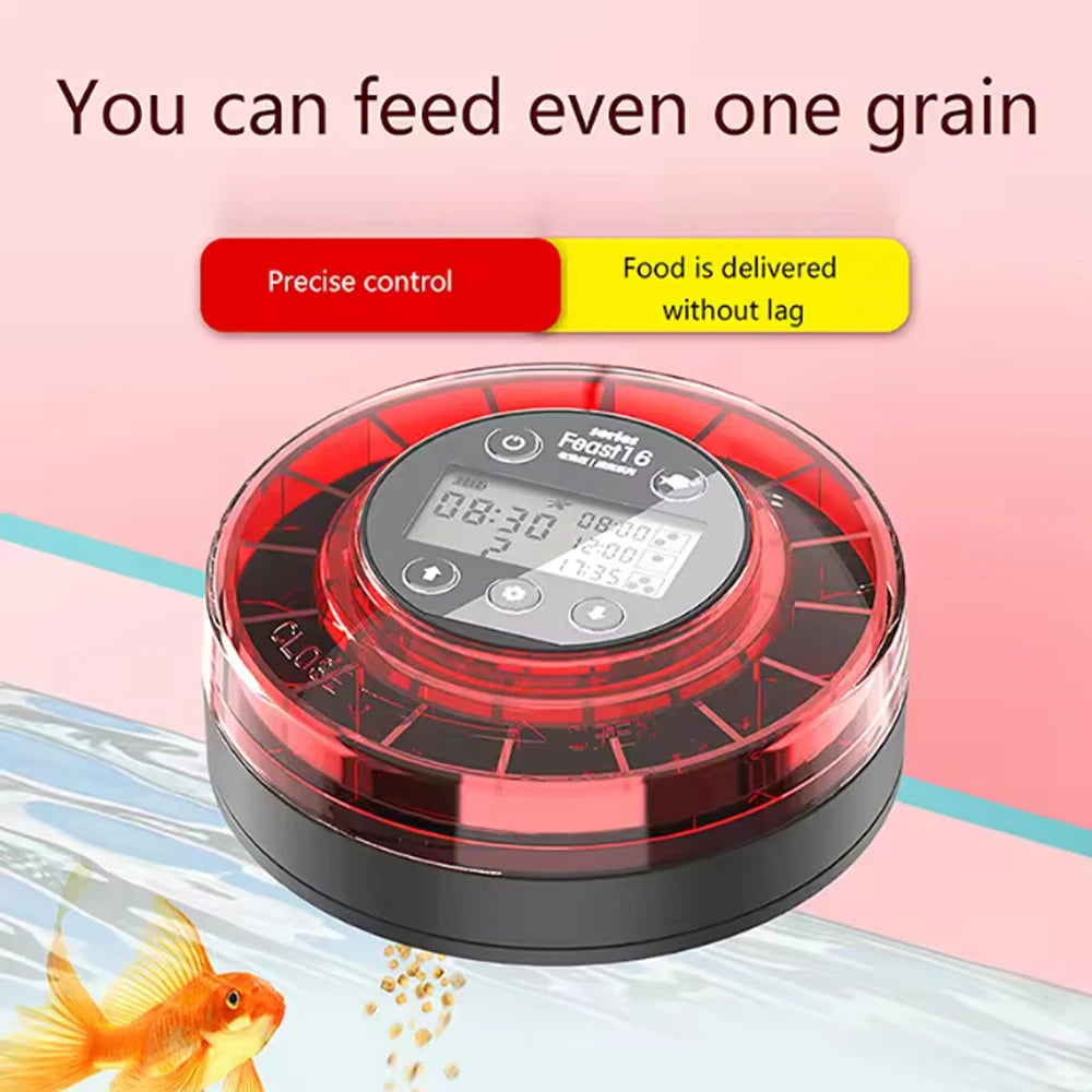 Distributeur Automatique de Nourriture pour Poissons Rechargeable par USB avec Écran LCD et Minuteur
