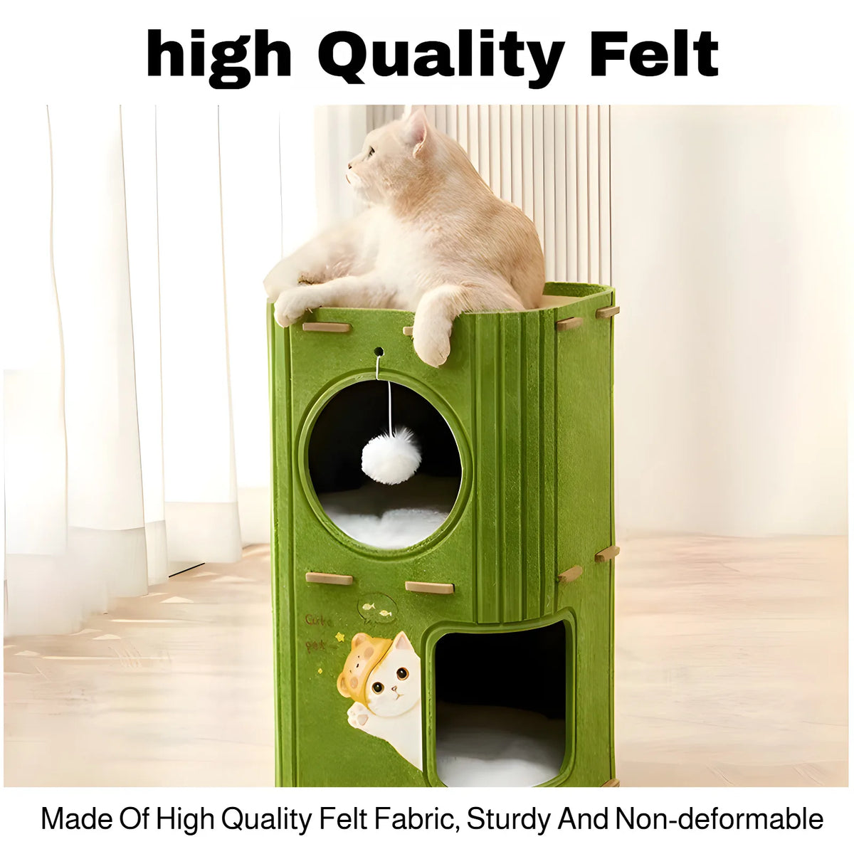 Multi-Level Cat Tree with Enclosed Sleeping Nest