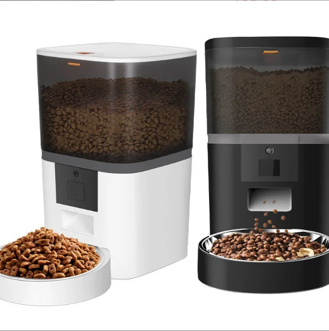 Distributeur automatique de nourriture pour animaux de compagnie Smart WiFi 4L - Double gamelle avec télécommande