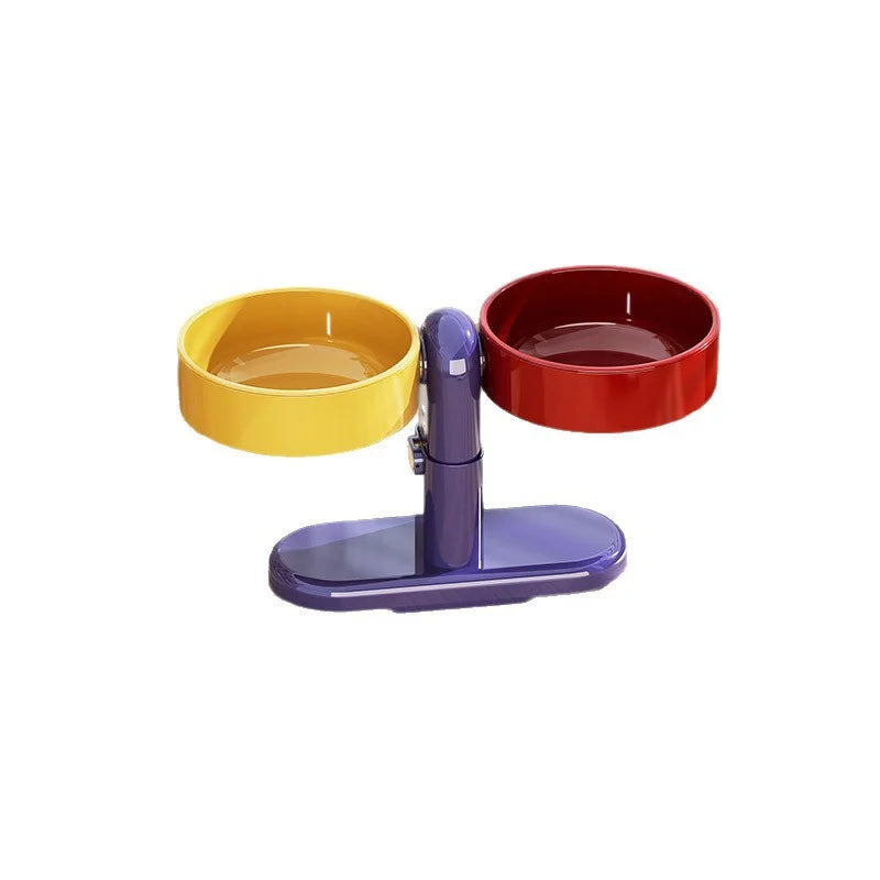 Height-Adjustable Anti-Tip Pet Bowl – For Cats & Dogs