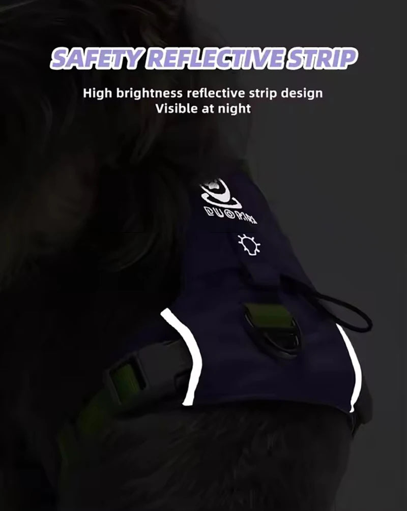 Lightweight No-Pull Reflective Dog & Cat Harness Vest