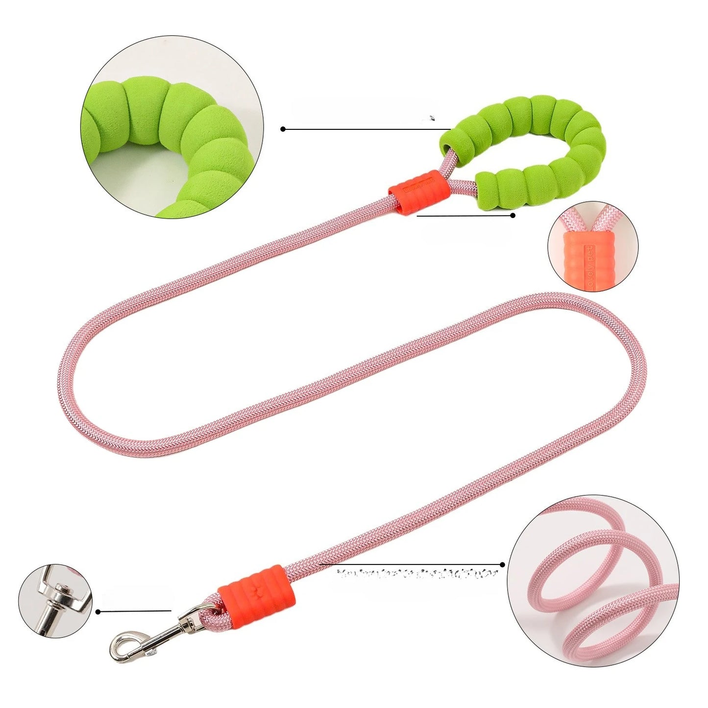 Ensemble harnais et laisse réglables pour chien - Corde en nylon durable