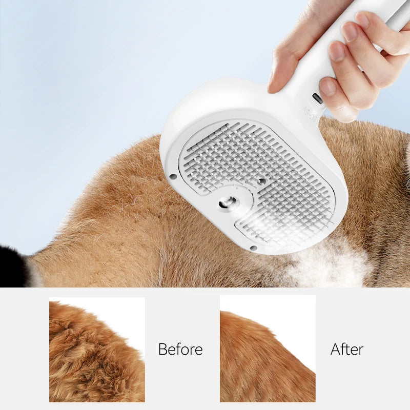 Brosse à vapeur pour poils d'animaux — Brosse de toilettage électrique pour chats et chiens