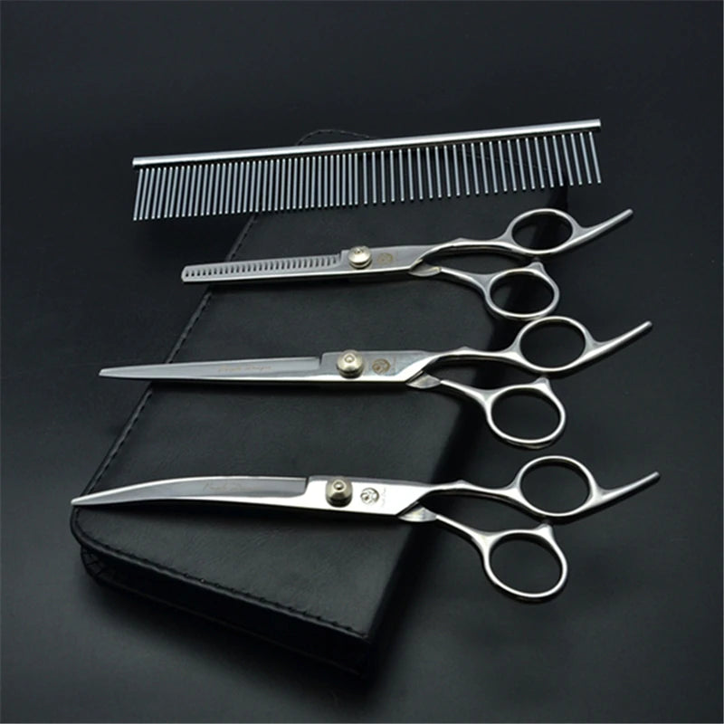 Professional Dog Grooming Scissors Set - 6" & 7" Stainless Steel