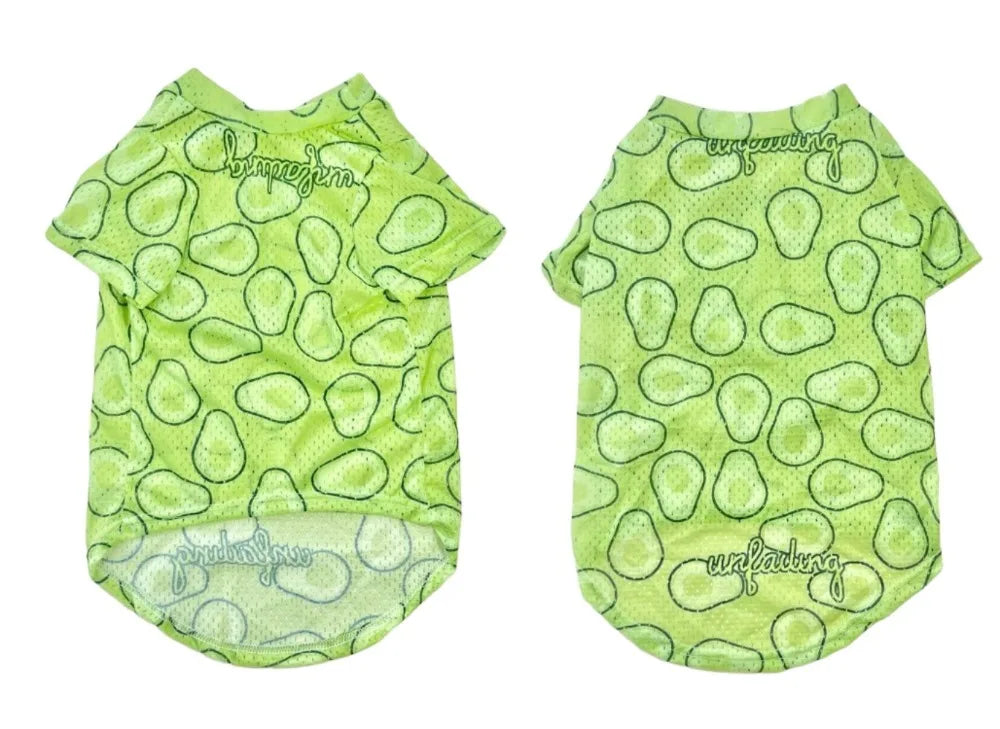Cartoon Print Dog Cooling Vest Shirt | Soft Summer Top for Medium & Large Dogs