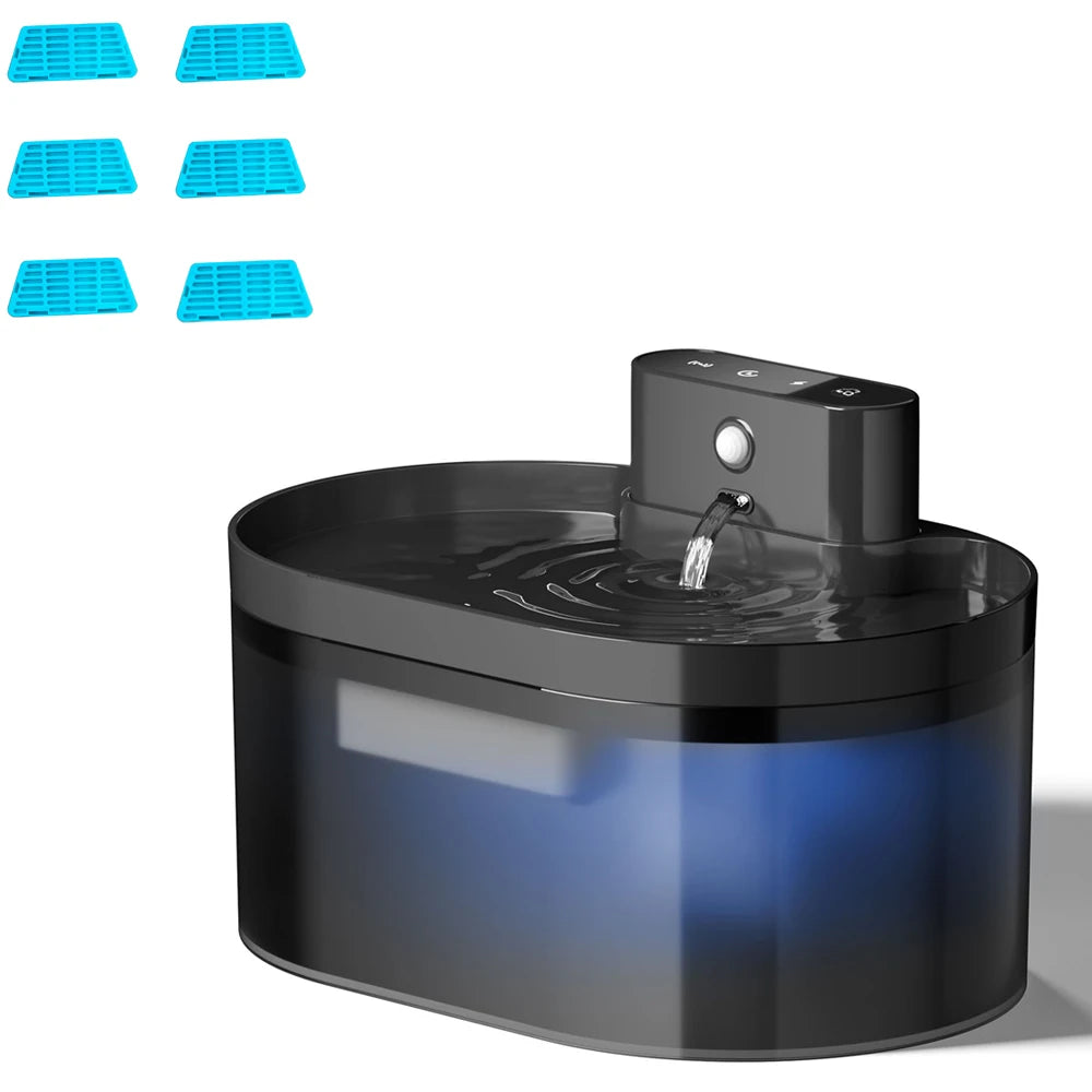 2.2L Wireless Charging Automatic Pet Water Fountain – Cat & Dog Drinking Bowl