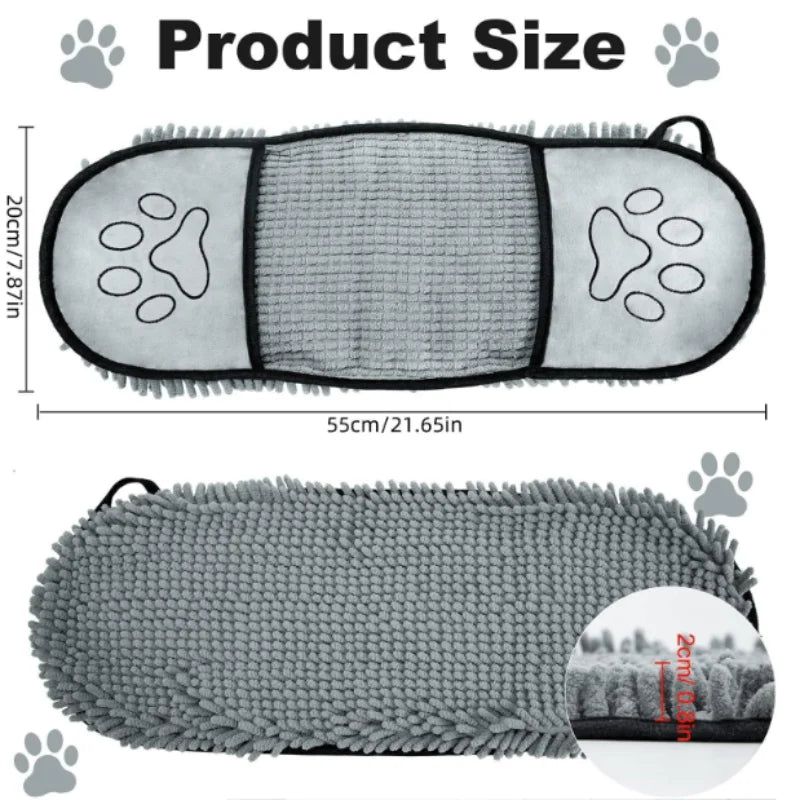 Quick-Drying Super Absorbent Pet Bath Towel for Dogs & Cats