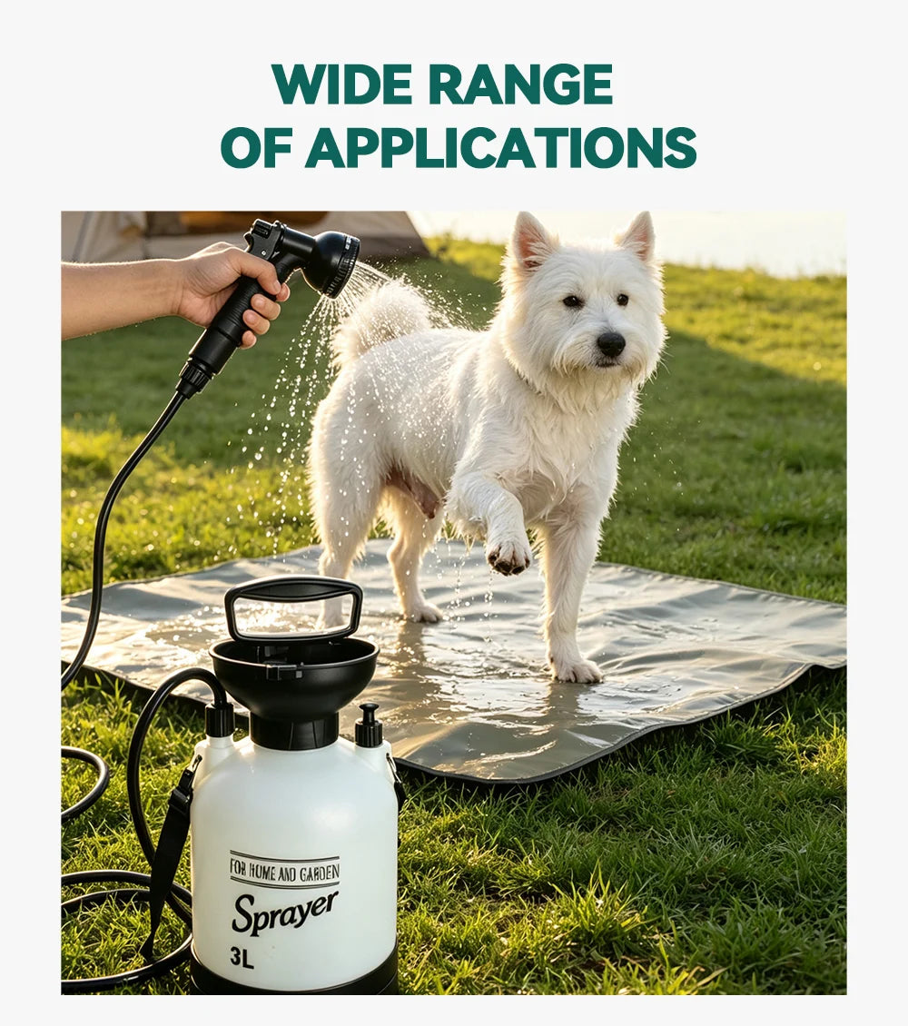 Portable Manual Camping Shower Pump with 3m Hose