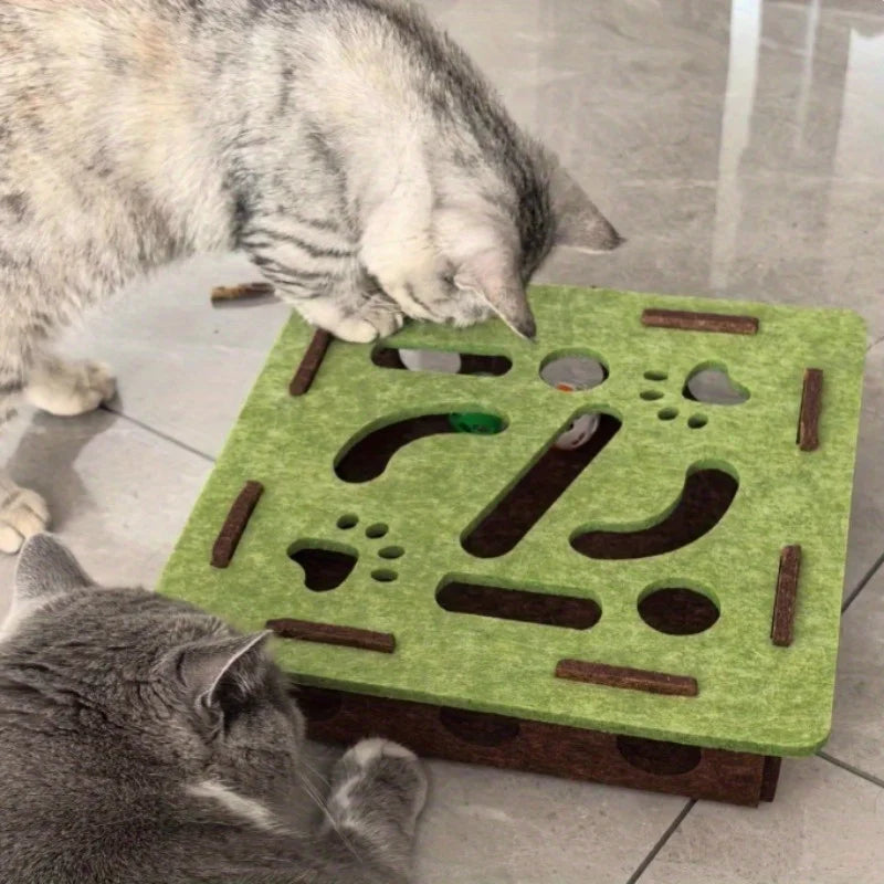Puzzle Cat Toy - Interactive Mental Stimulation Maze Box