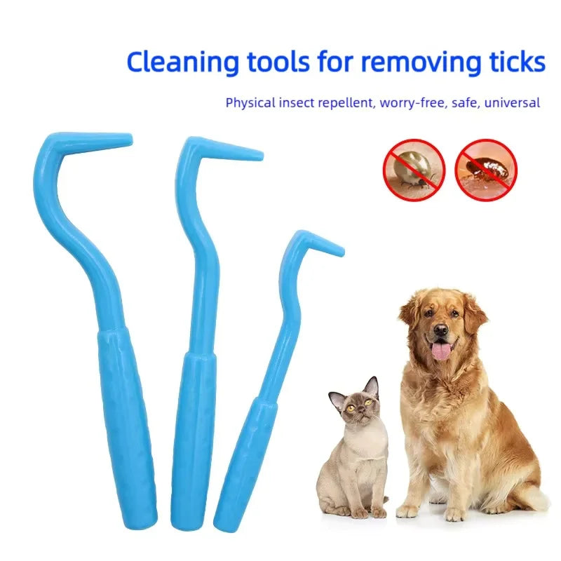 3-Piece Tick & Flea Remover Tool Set for Pets