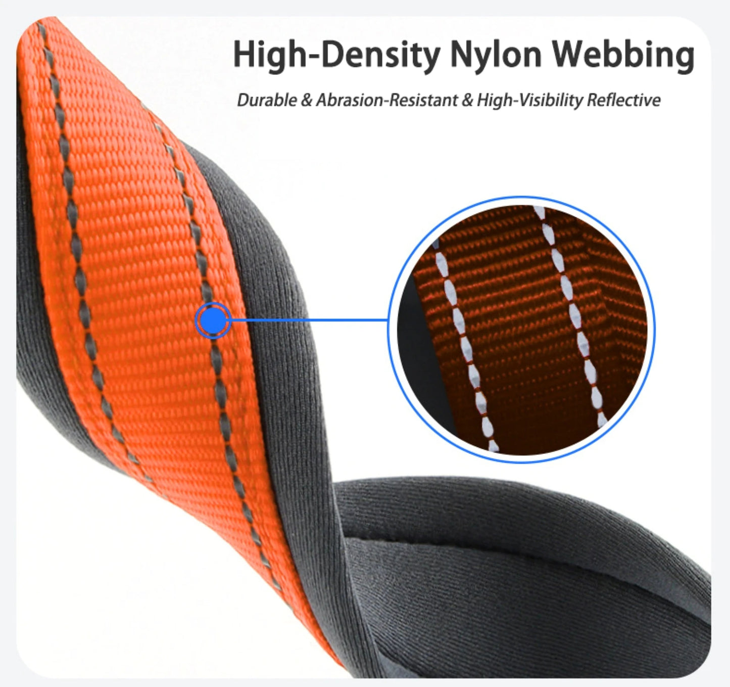 Neoprene Padded Reflective Dog Collar with Metal Buckle