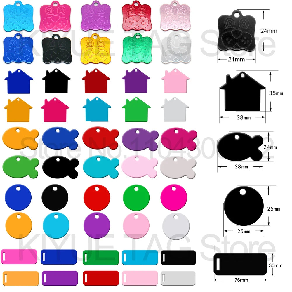 Personalised Aluminium Pet ID Tags – Pack of 100