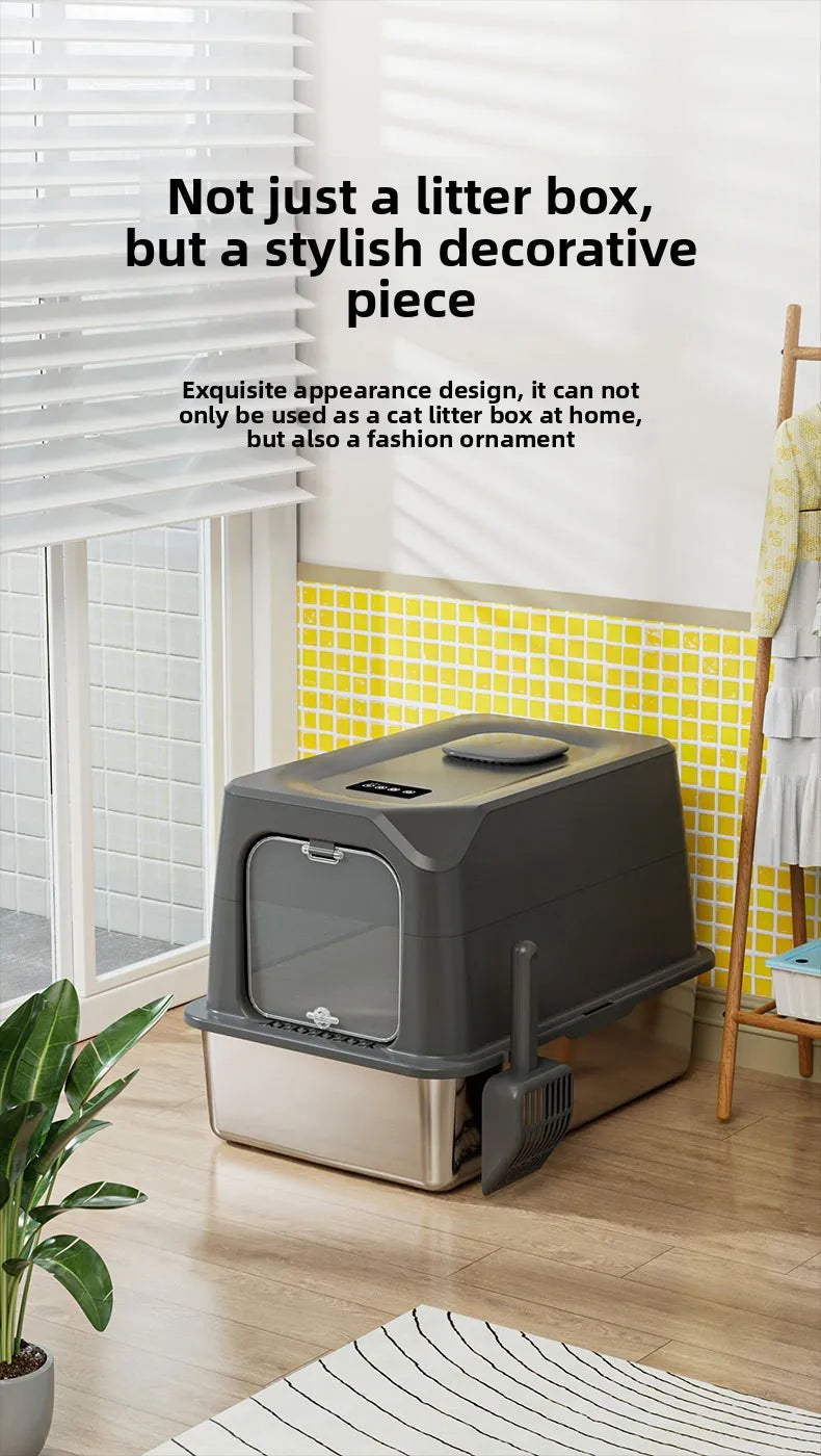 Automatic Self-Cleaning Cat Litter Box — Large Covered with Quiet Auto Scoop & Deodoriser