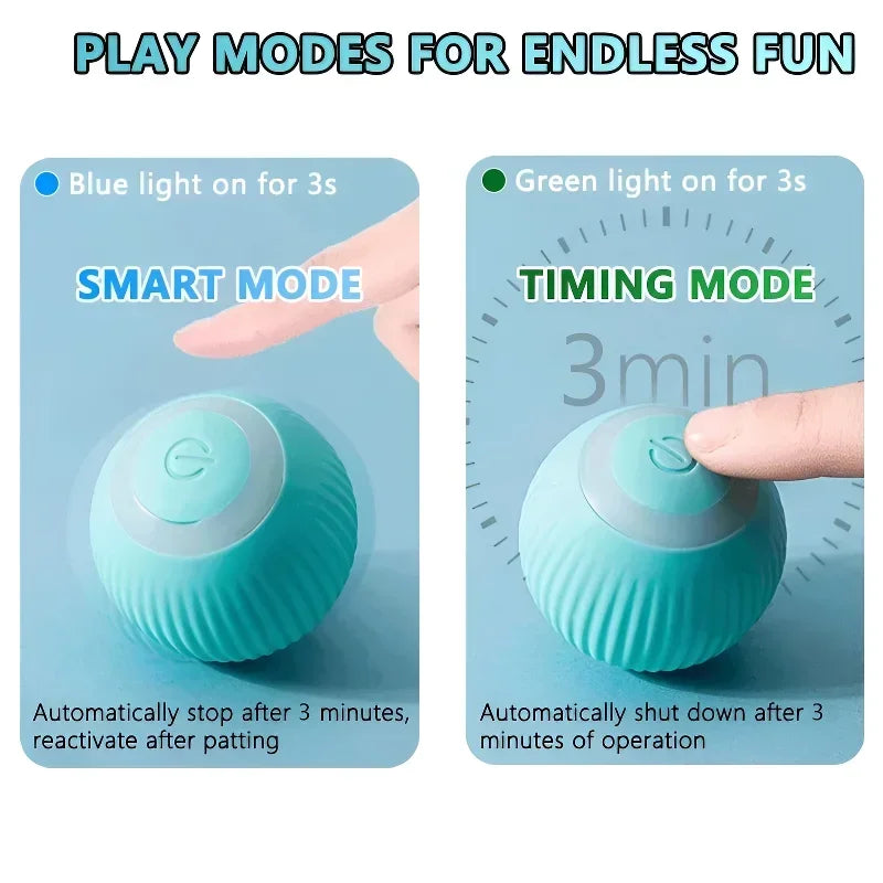 Automatic Rolling Cat Ball with Touch-Activated Play