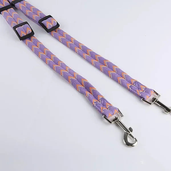 Laisse double pour deux chiens ou chats - Laisse double en V
