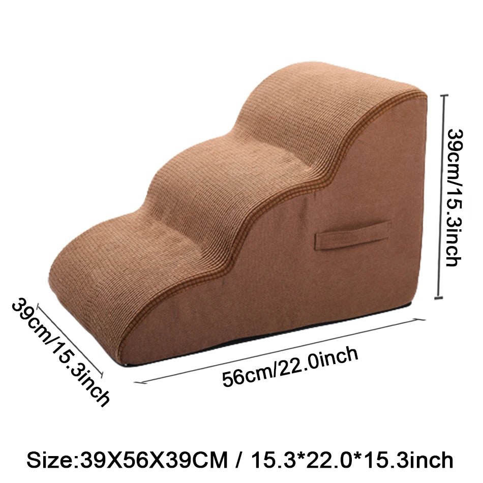 Sponge Pet Stairs for Dogs & Cats – 2 & 3 Step Climbing Ramp for Older Pets & Joint Pain