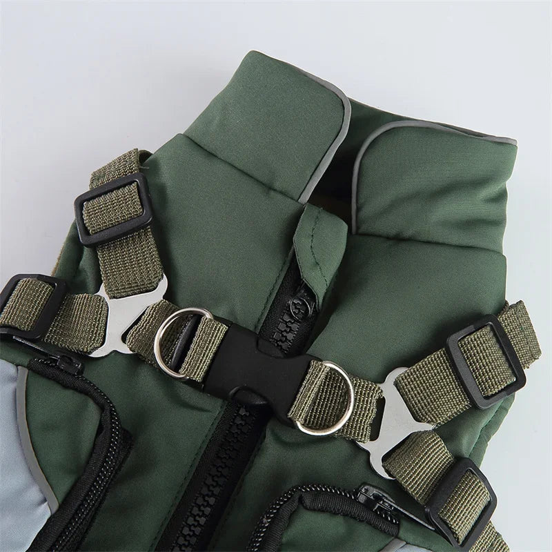 2-in-1 Dog Jacket & Harness with Pocket