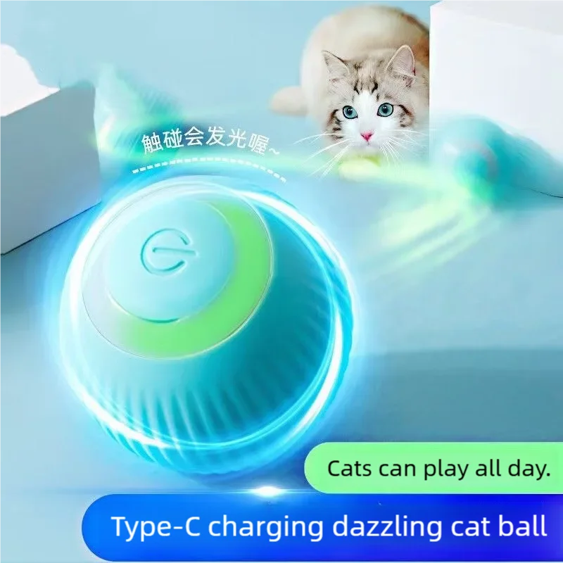 Automatic Self-Moving Rolling Ball Cat Toy for Indoor Play